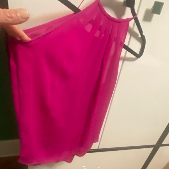 Magenta Pink Joie Spaghetti Strap Flowy & Sexy Silk Camisole - Picture 8 of 12